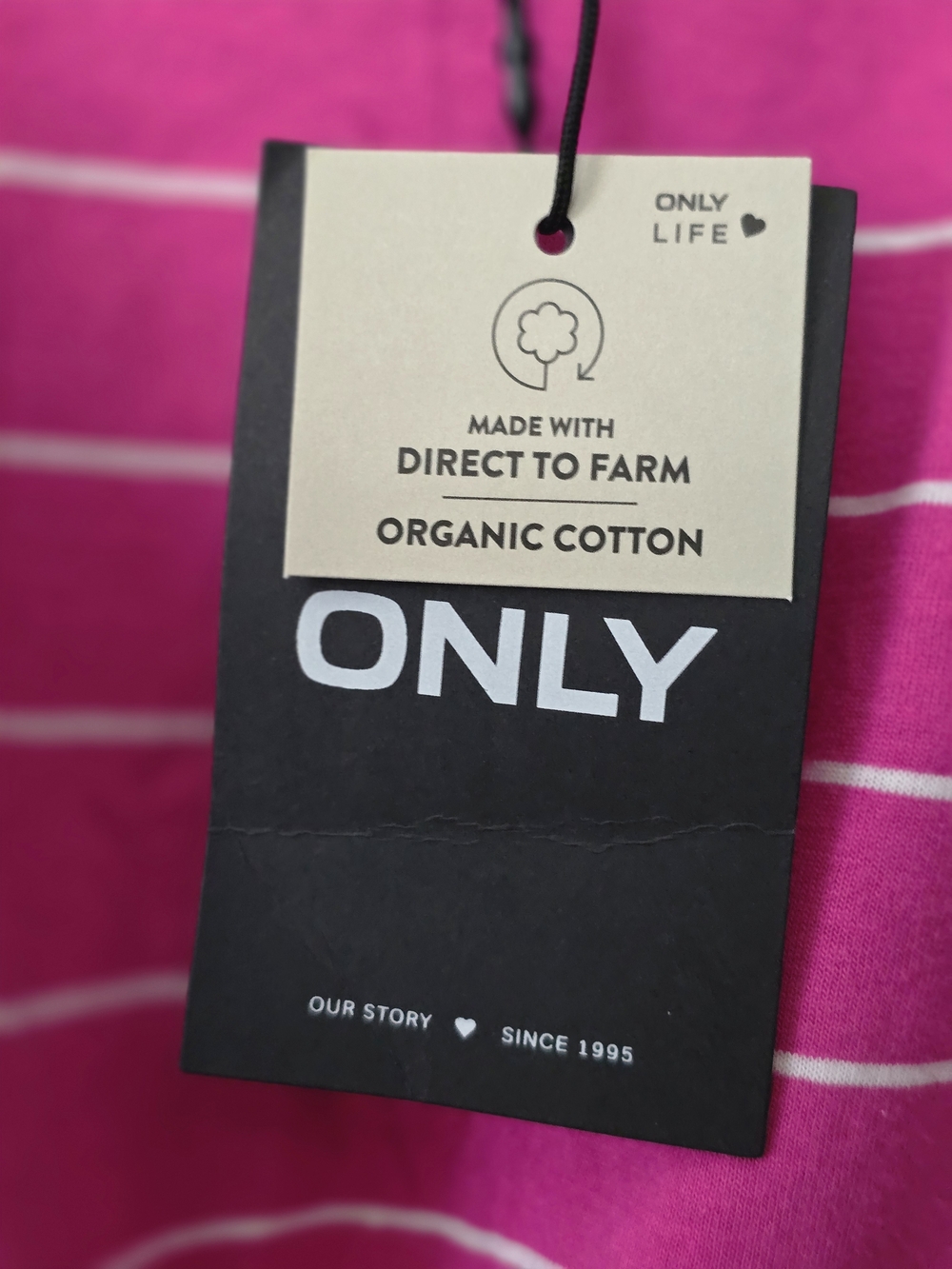 Casual, striped drawstring midi dress with a relaxed silhouette. Organic Cotton - Picture 4 of 4